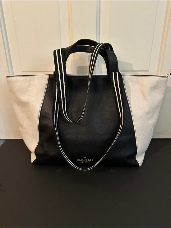 kate spade Handbags - kate spade Black and White Colorblock Leather Tote